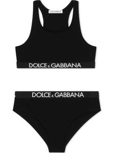 Dolce & Gabbana Kids sous-vêtements à bande logo - Noir