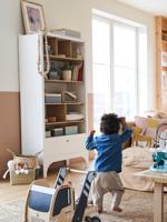 Kast met verschoonplank 2-in-1 SERIE NOUGATINE wit - hout