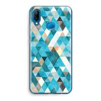 Gekleurde driehoekjes blauw: Huawei P20 Lite Transparant Hoesje