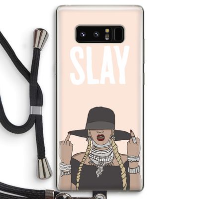 Slay All Day: Samsung Galaxy Note 8 Transparant Hoesje met koord