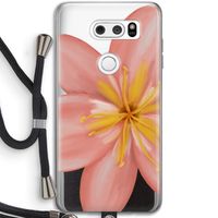Pink Ellila Flower: LG V30 Transparant Hoesje met koord