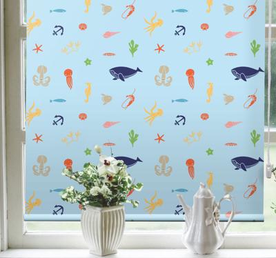 Rolgordijnen woonkamer Zeedieren op licht