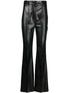 Nanushka pantalon évasé Leena à taille haute - Noir