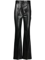 Nanushka pantalon évasé Leena à taille haute - Noir