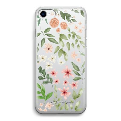 Botanical sweet flower heaven: iPhone SE 2020 Transparant Hoesje