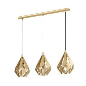 Eglo Gouden Carlton 3-lichts hanglamp 43909