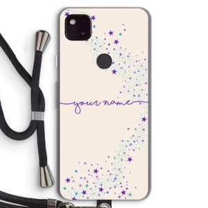 Sterren: Pixel 4a 5G Transparant Hoesje met koord