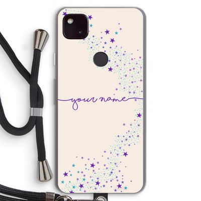 Sterren: Pixel 4a 5G Transparant Hoesje met koord