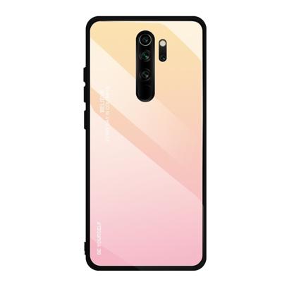 Voor Xiaomi Redmi Note 8 Pro gradiënt kleur glas geval (roze)