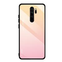 Voor Xiaomi Redmi Note 8 Pro gradiënt kleur glas geval (roze)
