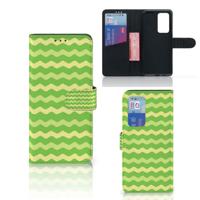 Huawei P40 Pro | Telefoon Hoesje | Waves Green | Portemonnee hoesje