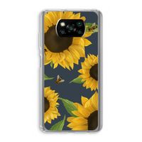 Sunflower and bees: Xiaomi Poco X3 NFC Transparant Hoesje
