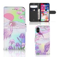 Apple iPhone X | Xs | Telefoonhoesje | Met pasjeshouder | Bird Apple iPhone X | Xs | Telefoonhoesje | Met pasjeshouder | Bird