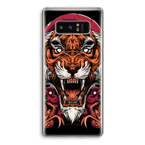 Tiger and Rattlesnakes: Samsung Galaxy Note 8 Transparant Hoesje