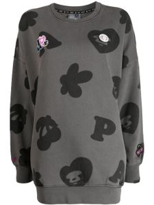 AAPE BY *A BATHING APE® sweat à appliqué logo - Gris