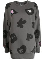 AAPE BY *A BATHING APE® sweat à appliqué logo - Gris - thumbnail