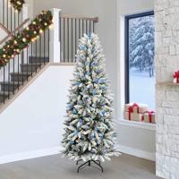 VidaXL Kunstkerstboom wit 240 cm pvc en plastic en staal en pe