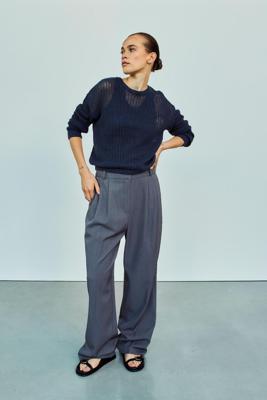 Withblack Wblbilly Ls O-neck Pullover Trui Mid Day Blue