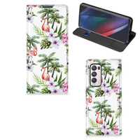 OPPO Find X3 Neo Hoesje maken Flamingo Palms