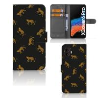 Telefoonhoesje | Met pasjeshouder | voor Samsung Galaxy Xcover 6 Pro Leopards