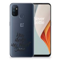 OnePlus Nord N100 Siliconen hoesje met naam Heart Smile - thumbnail