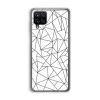 Geometrische lijnen zwart: Samsung Galaxy A12 Transparant Hoesje