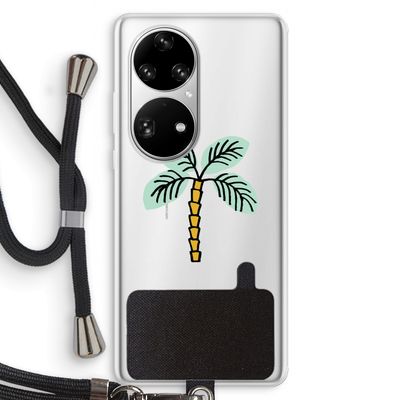Palmboom: Huawei P50 Pro Transparant Hoesje met koord