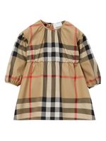 Burberry Kids robe à carreaux - Marron