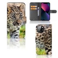 iPhone 13 Mini | Telefoonhoesje | Met pasjeshouder | Baby Luipaard