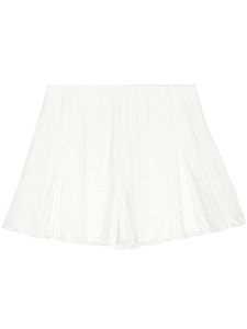 Lanvin short plissé à taille haute - Blanc