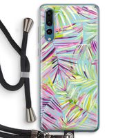 Tropical Palms Blue: Huawei P20 Pro Transparant Hoesje met koord