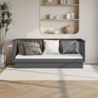 Slaapbank 75x190 cm massief grenenhout grijs