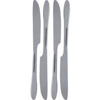 Excellent Houseware - 4x Messen tafelbestek - RVS - 23,5 cm - Tafel dekken - Bestek set - zilver