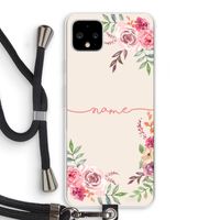 Rozen: Pixel 4 XL Transparant Hoesje met koord