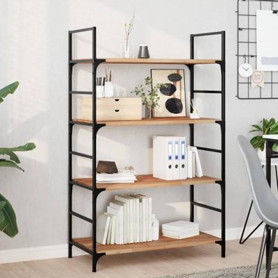 Wandschappen 4 st zwevend olieafwerking 100x40x2 cm acaciahout