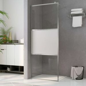 VidaXL Inloopdouchewand halfmat 100x195 cm esg-glas