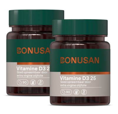 Bonusan Vitamine D3 25 Capsules Duoverpakking