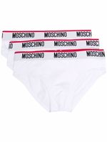 Moschino lot de trois slips à bande logo - Blanc - thumbnail