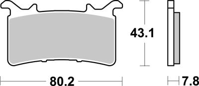 BREMBO Remblokken, voor de moto, Road Gesinterd Metaal 07GR99SA