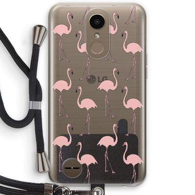 Anything Flamingoes: LG K10 (2017) Transparant Hoesje met koord