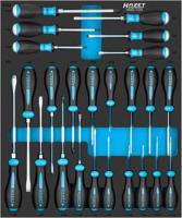 HAZET Schroevendraaierset 163D-7/24 - Kruiskop profiel PH, Pozidriv-profiel PZ, Sleufprofiel, Tamper resistant TORX®-profiel - 24-delig - 0,6 x 3,5 -