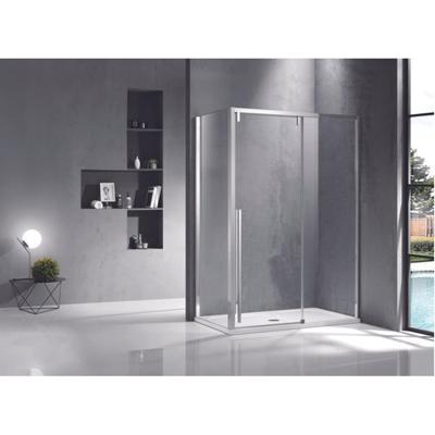 Marenza Neptune Douchecabine - 140x100cm - met schuifdeur - 8mm veiligheidsglas - anti kalk - gepolijst zilver sw491385/sw491396