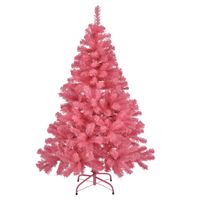 Kunst kerstboom - roze - met anti-slip - 261 takken - 120 cm   -
