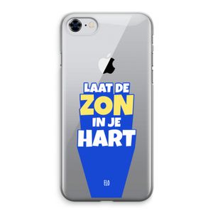 Laat de zon in je hart: iPhone 8 Transparant Hoesje
