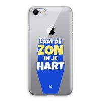 Laat de zon in je hart: iPhone 8 Transparant Hoesje