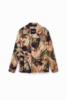 Korte jas met camouflage - BROWN - XL