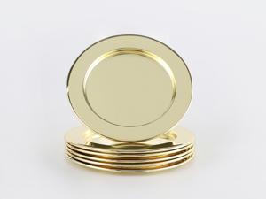 ECHTWERK Tafel accessoires (decoratieve glazen onderzetter 6t, Goud, 6-delig)
