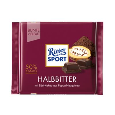 Ritter Sport - Dark Chocolate (Halbbitter) - 100gr Ritter Sport - Dark Chocolate (Halbbitter) - 100gr