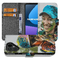 Book Case Hoesje Maken voor de Fairphone 5 | Eigen telefoonhoesje ontwerpen | Op maat gemaakt
