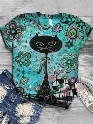 Casual Short Sleeve Round Neck Top Casual Short Sleeve Round Neck Top